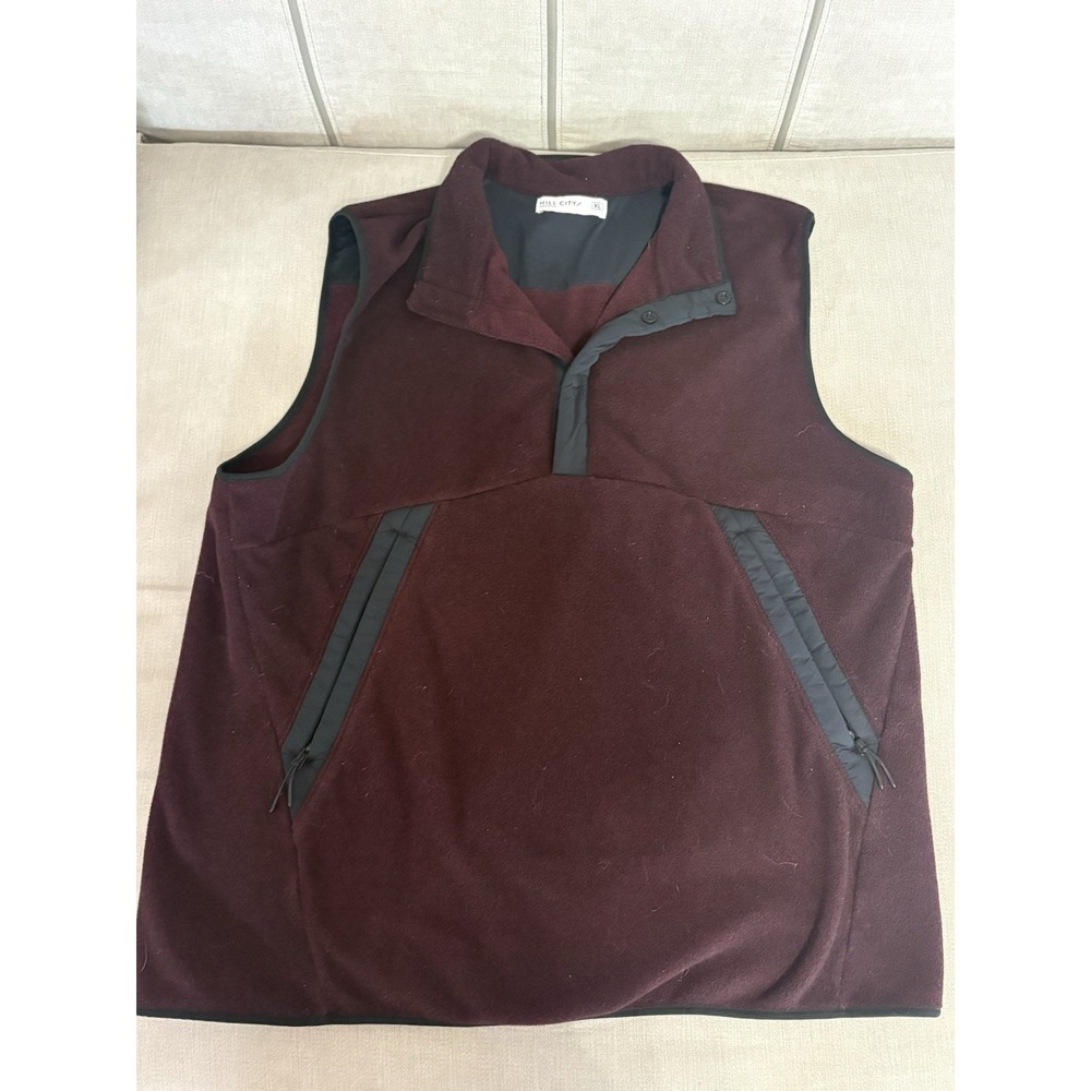 Hill City Fleece Snap Button Up Technical Vest Size XL